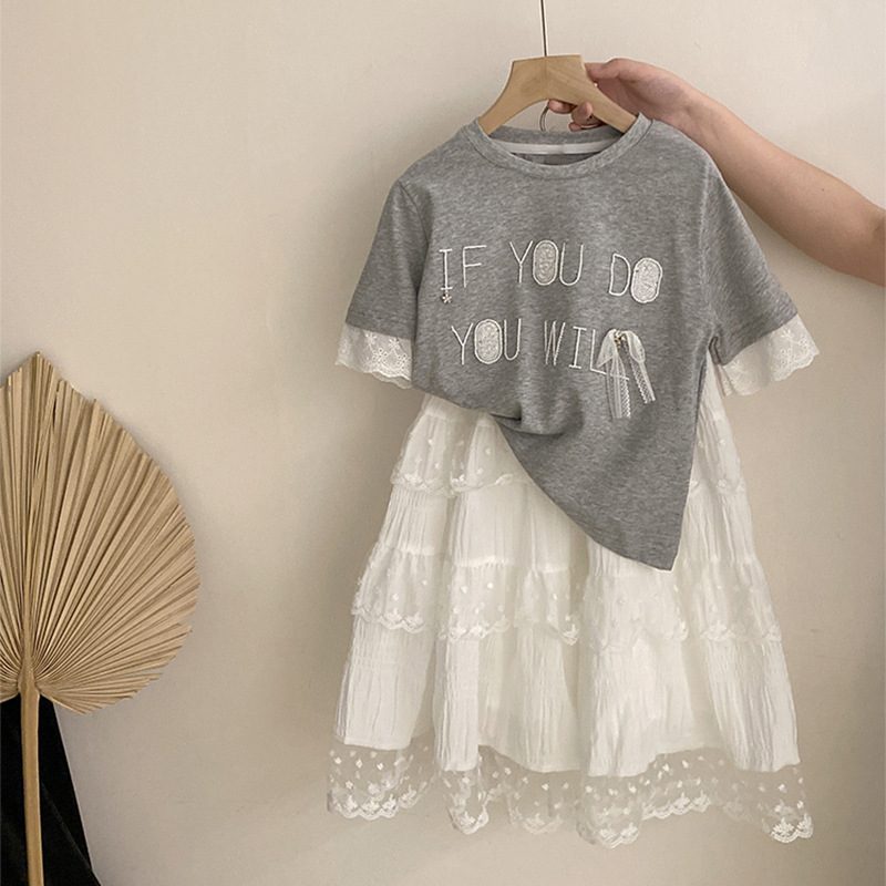 Baby Clothing Yarn - Girls Suit 2025 Summer New Childrens