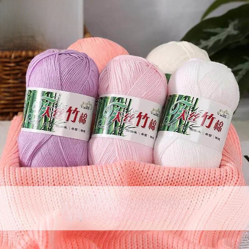Baby Clothing Yarn - Pure Cotton Fine Yarn Bamboo Charcoal
