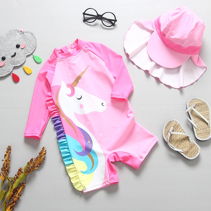 Baby Girl Swimsuit Long Sleeve - огляд і ціна Baby Swimwear Uv