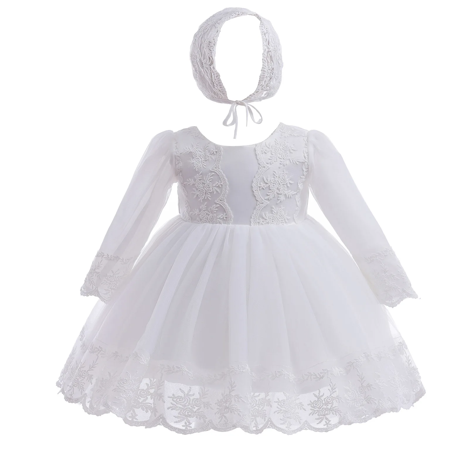 Baby Girl Dress White Embroide - огляд і ціна Baby Clothing Yarn