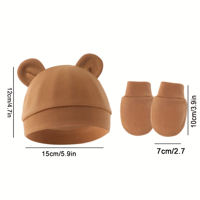 Baby Girl Hat Gloves Set Cotto - огляд і ціна Baby Mittens Scratch