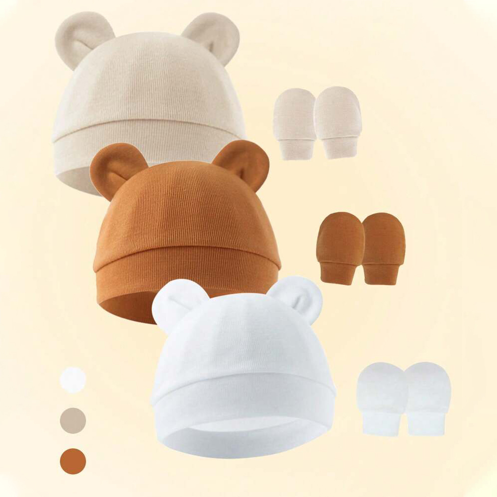 Baby Girl Hat Gloves Set Cotto - огляд і ціна Baby Mittens Scratch