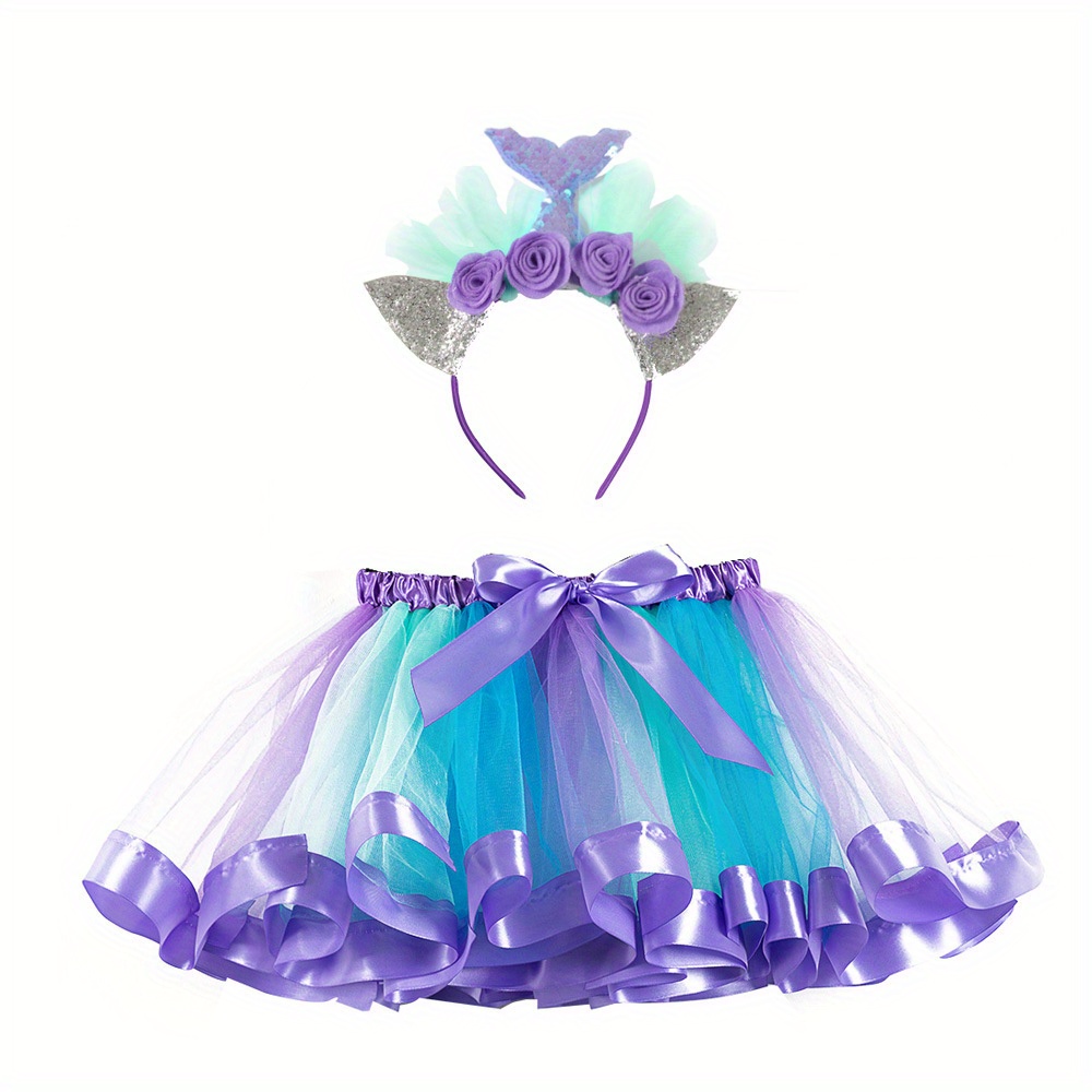 Girls' Mermaid Hairdband Mesh  - огляд і ціна Baby Tutu Skirt