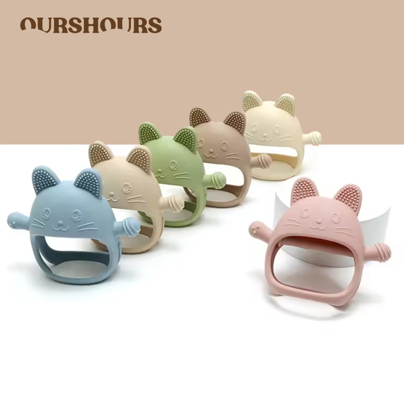 1PC Baby Silicone Teethers Glo - огляд і ціна Baby Mittens Scratch