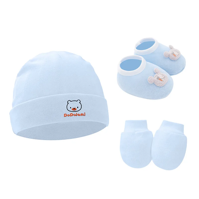 3PCS/Set Newborn Hat Gloves Sh - огляд і ціна Baby Mittens Scratch