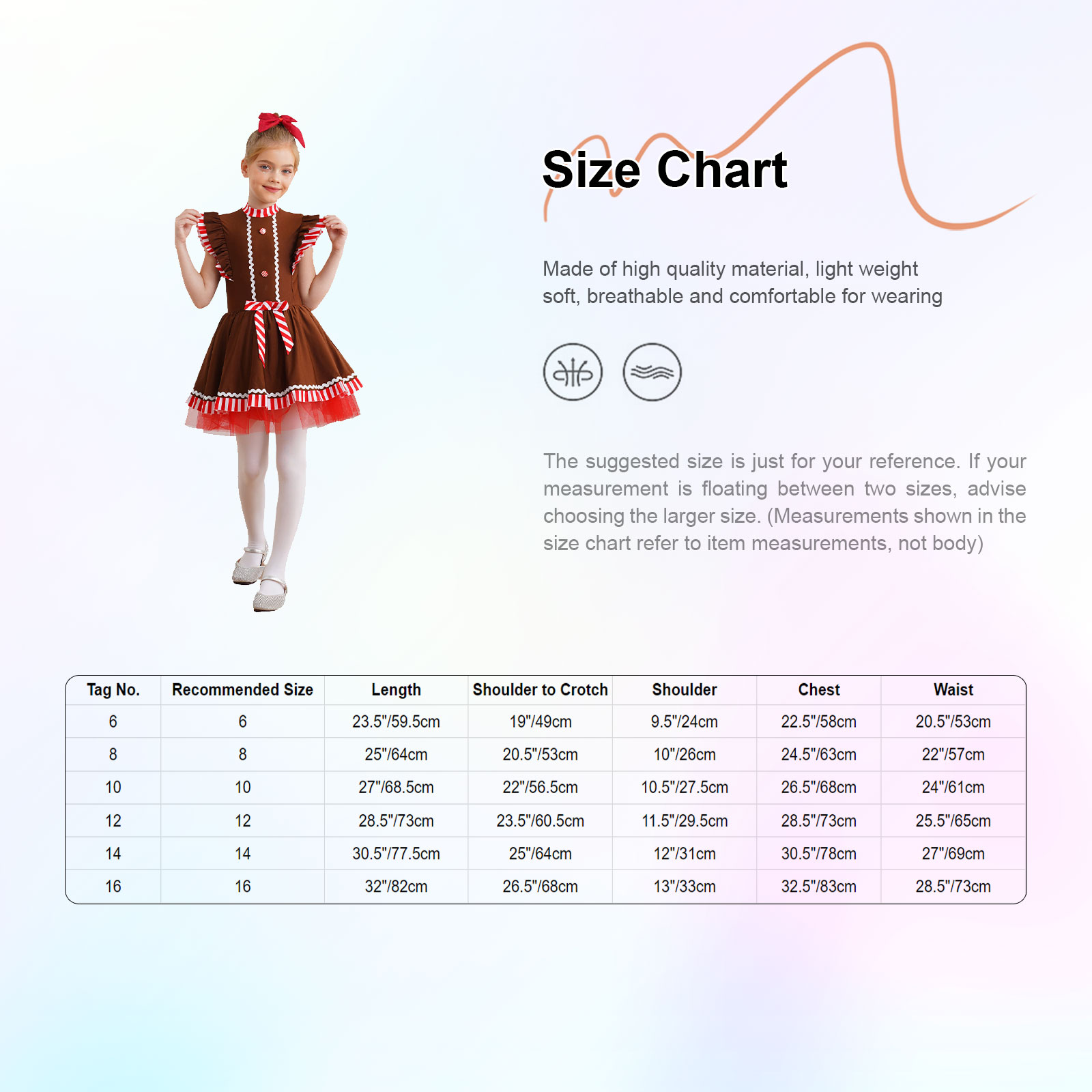 Girls Gingerbread Costume Cute - огляд і ціна Baby Tutu Skirt